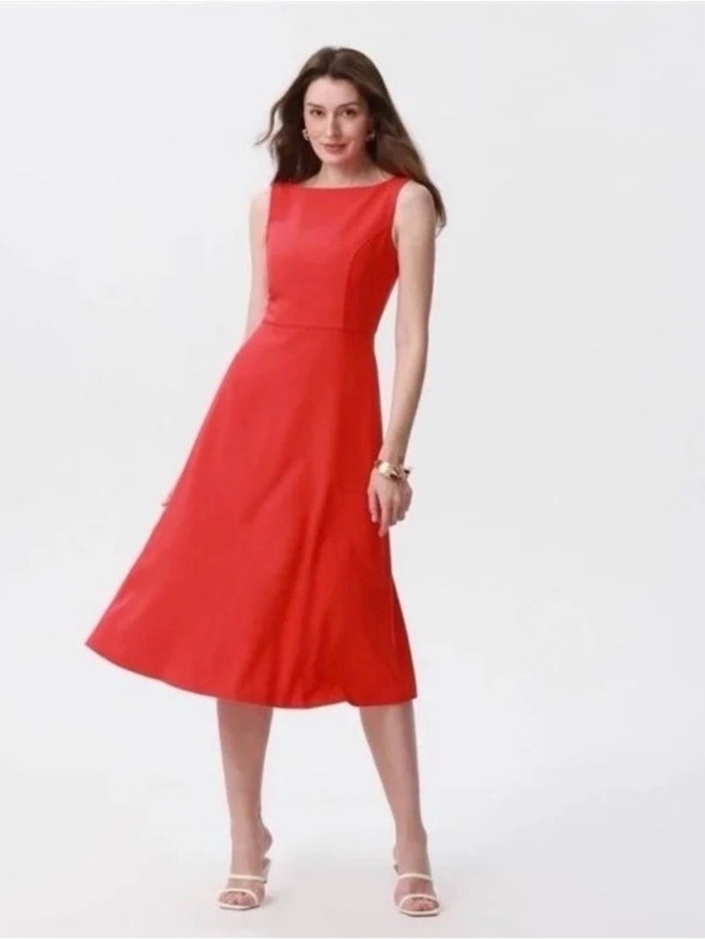 NWOT! A new day Women’s Sleeveless Tailored Midi Red Dress Small